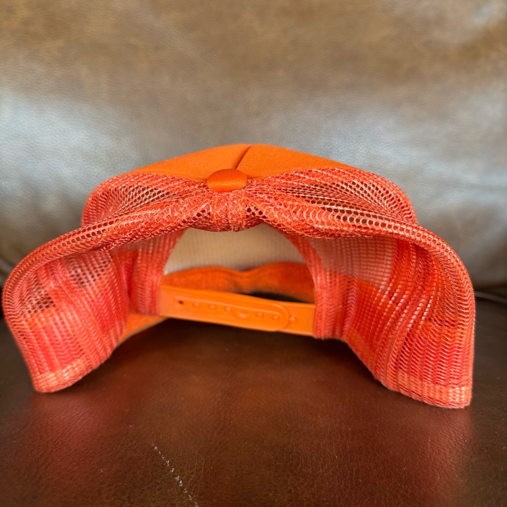 Darc Sport Orange Trucker Hat with Wolf Logo - Picture 2 of 3